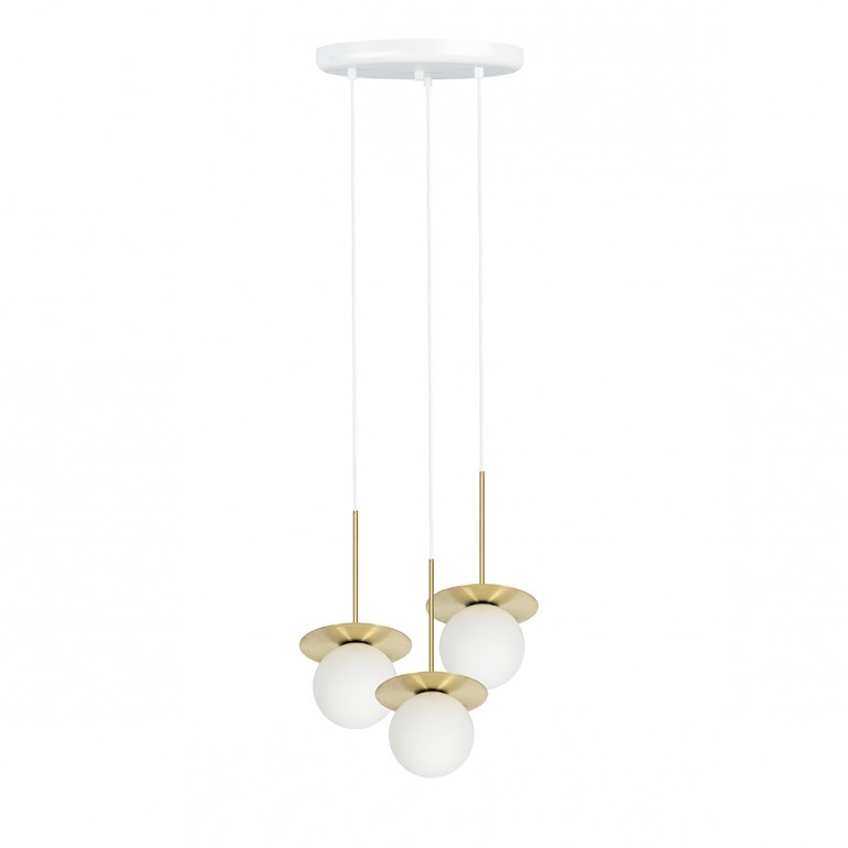 BORRA B 3P trippel taklampa med mässing