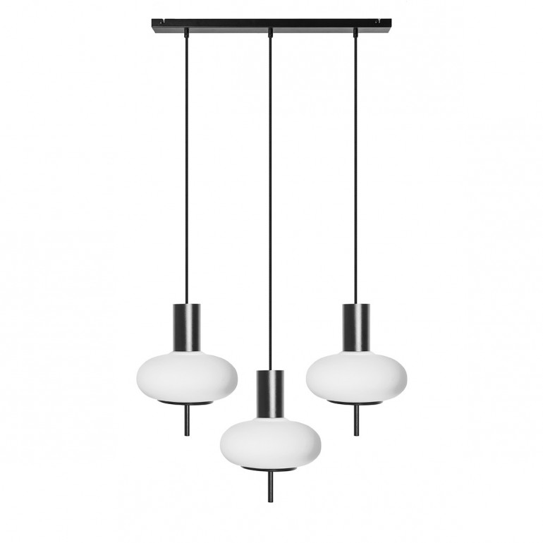 TORNI A 3L svart trippel taklampa