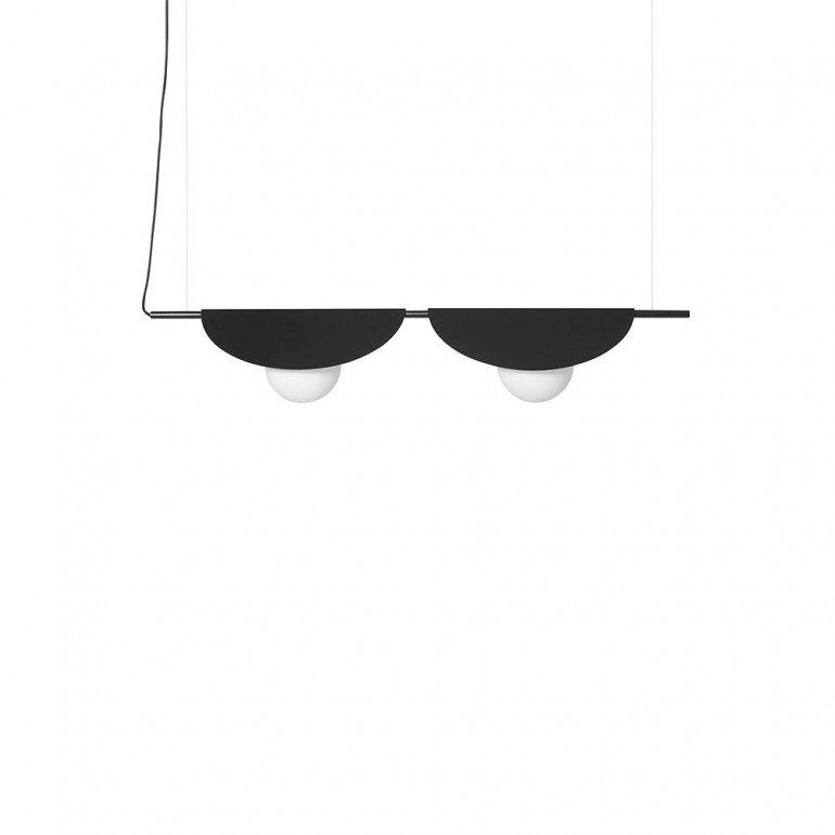 SALLO B svart dubbel taklampa