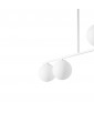 Lampa sufitowa Suguri A w rozmiarze XL biała na rurce z białymi szklanymi kulami UMMO