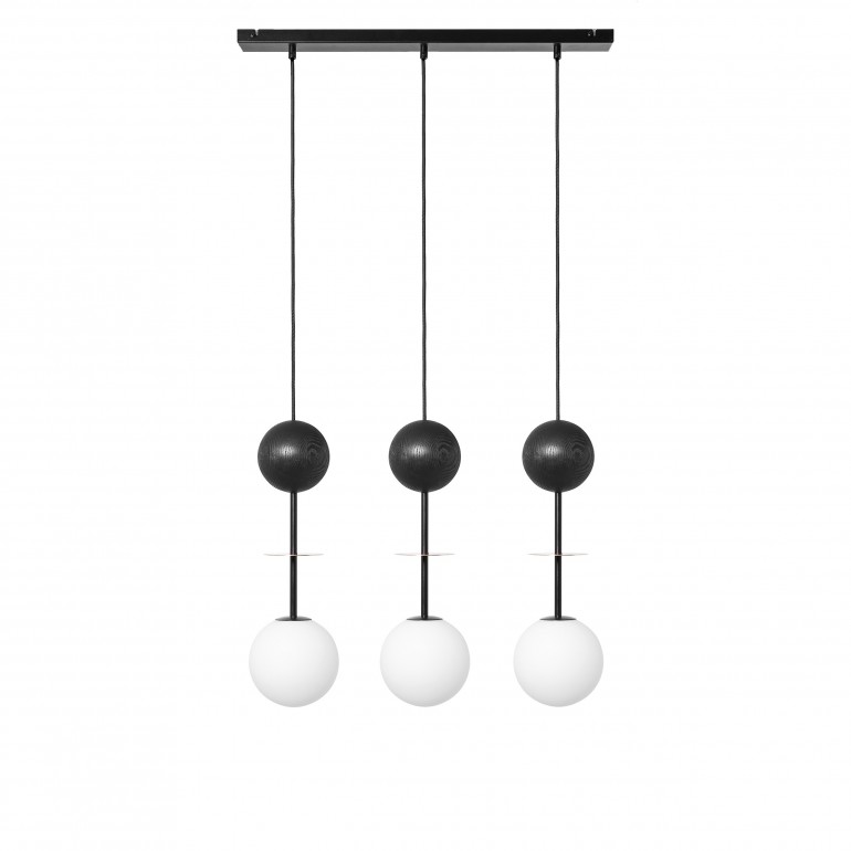 OIO A 3L taklampa svart trippel mässing