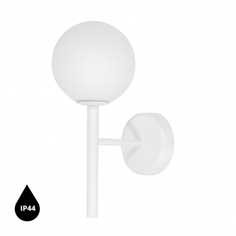 KOP A vit vägglampa/väggsconce med ökad IP44-täthet