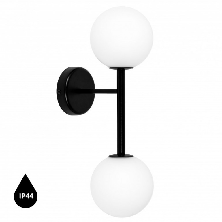 KOP B svart vägglampa/väggsconce med ökad IP44-täthet