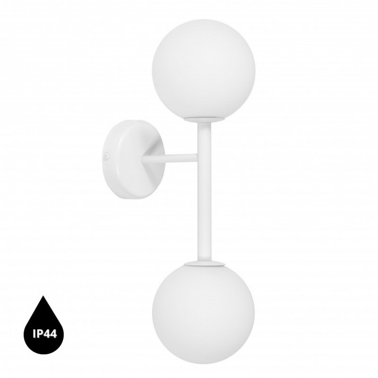 KOP B vit vägglampa / väggsconce med ökad IP44-täthet