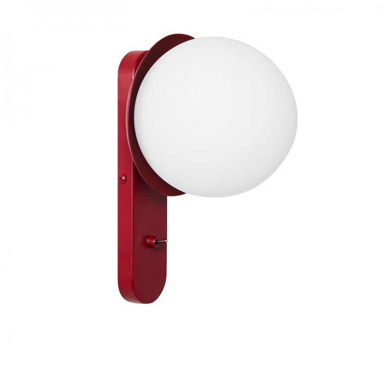 KUUL D1 Burgundy Vägglampa / vägguttag med strömbrytare