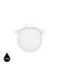 Lampa sufitowa plafon KUUL C białe mocowanie i biała szklana kula UMMO