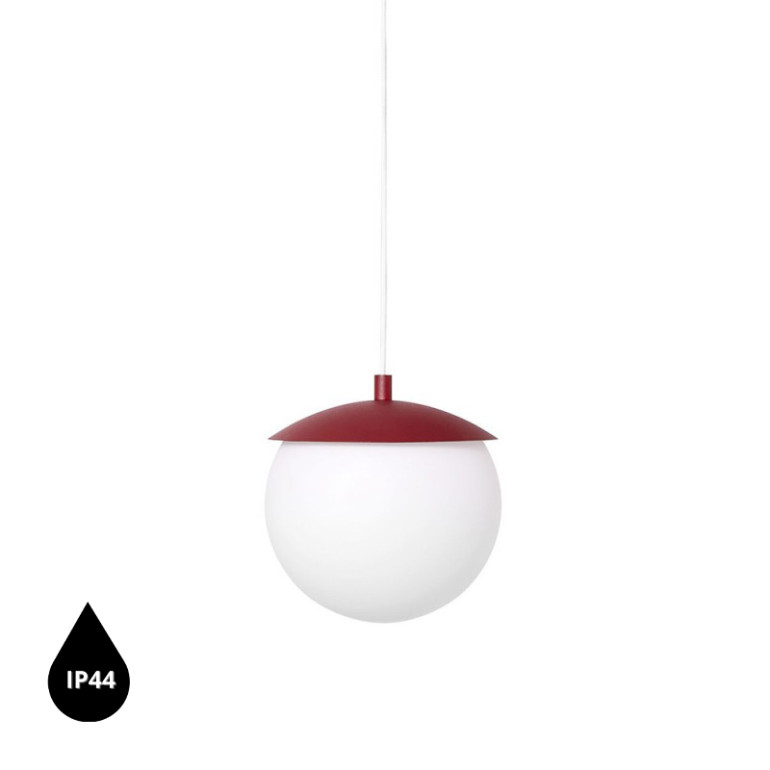 KUUL G taklampa i vinröd färg IP44
