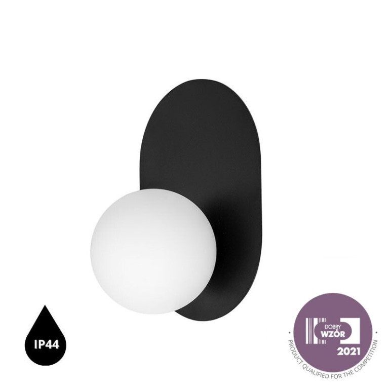 HANEA svart vägglampa / väggsconce med ökad IP44-täthet