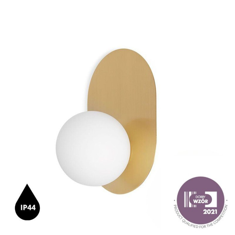 HANEA mässingsvägglampa / vägglampa med ökad IP44-täthet