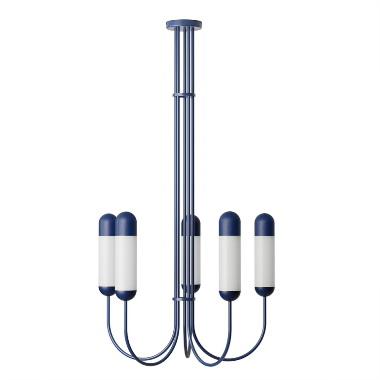 FUNSUI B marinblå ljuskrona i storlek M