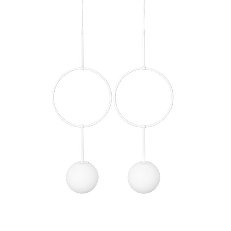 ISUULLA B vit dubbel taklampa