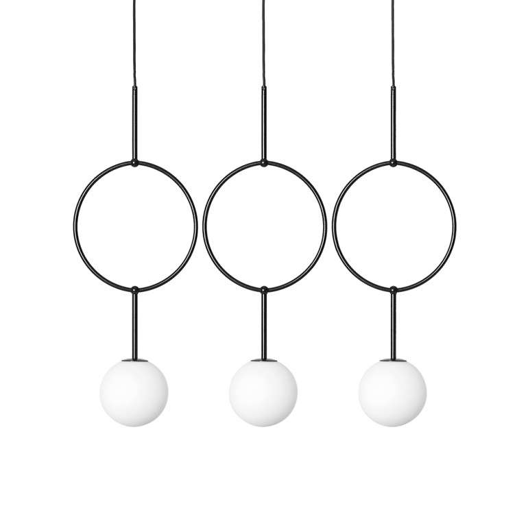 ISUULLA C svart trippel taklampa