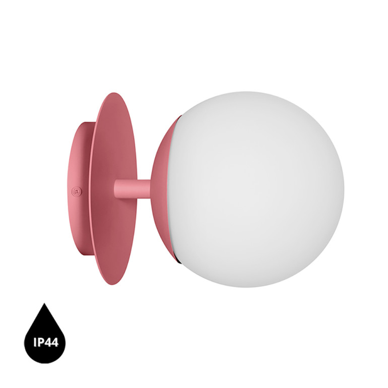PLAAT C rosa vägglampa / väggsconce IP44