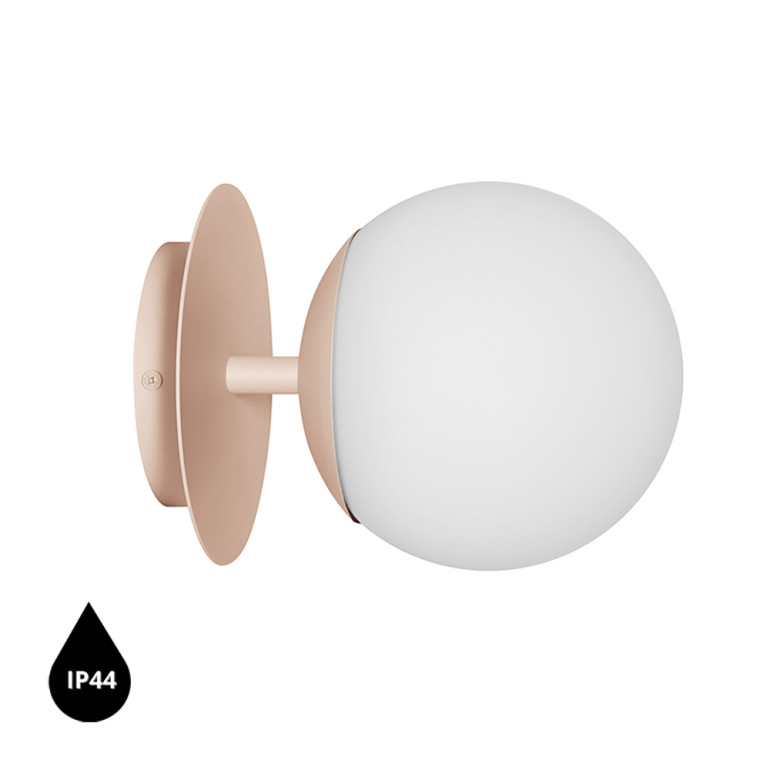PLAAT C beige vägglampa / väggsconce IP44