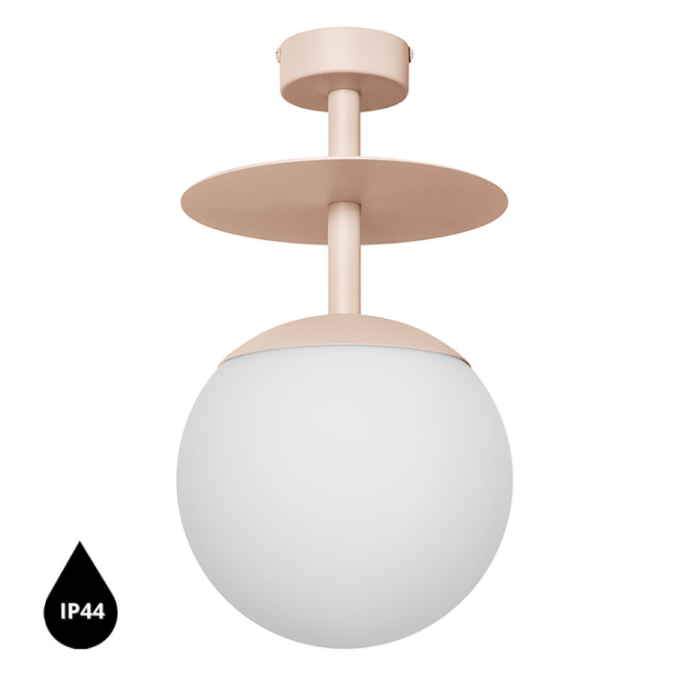 PLAAT B beige taklampa / plafond med ökad IP44-täthet