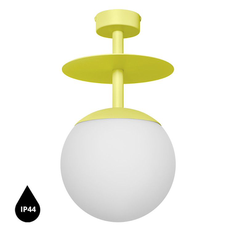 PLAAT B gul taklampa / plafond med ökad IP44-täthet