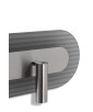RIFLO W C Steel – vägglampa i stål med justerbar reflektor och färglöst glas
